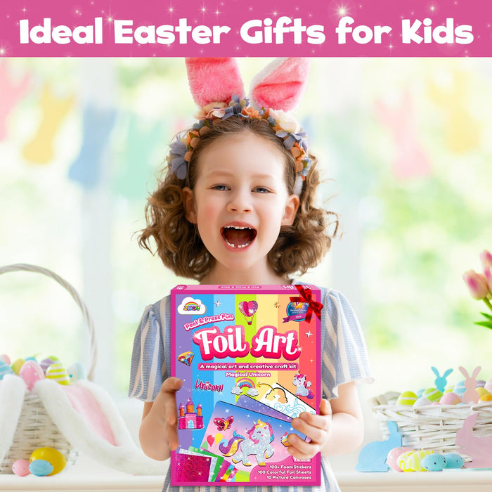 ZMLM Foil Art Unicorn Theme Kit for Kids