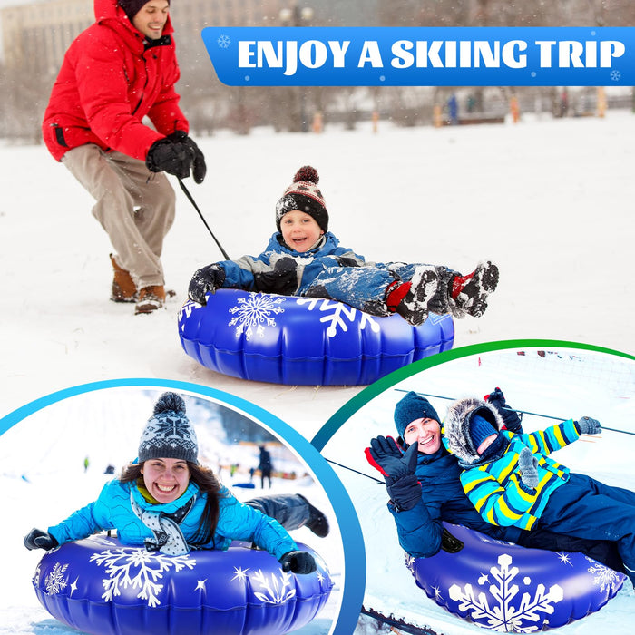 ZMLM Snow Tube, 47 Inches Inflatable Snow Sleds