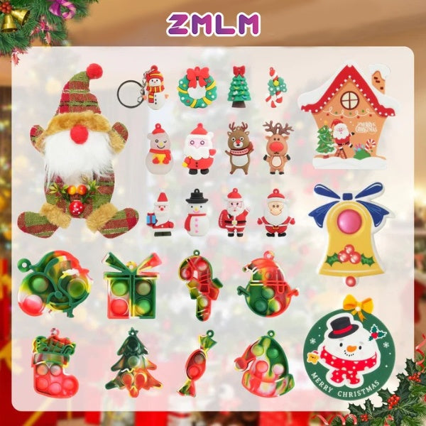 ZMLM Christmas tree decoration countdown calendar with Christmas tree pendant decoration