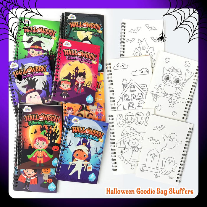 ZMLM 24  Bulk Mini Coloring Books for Kids Ages 4- 8 (Halloween)