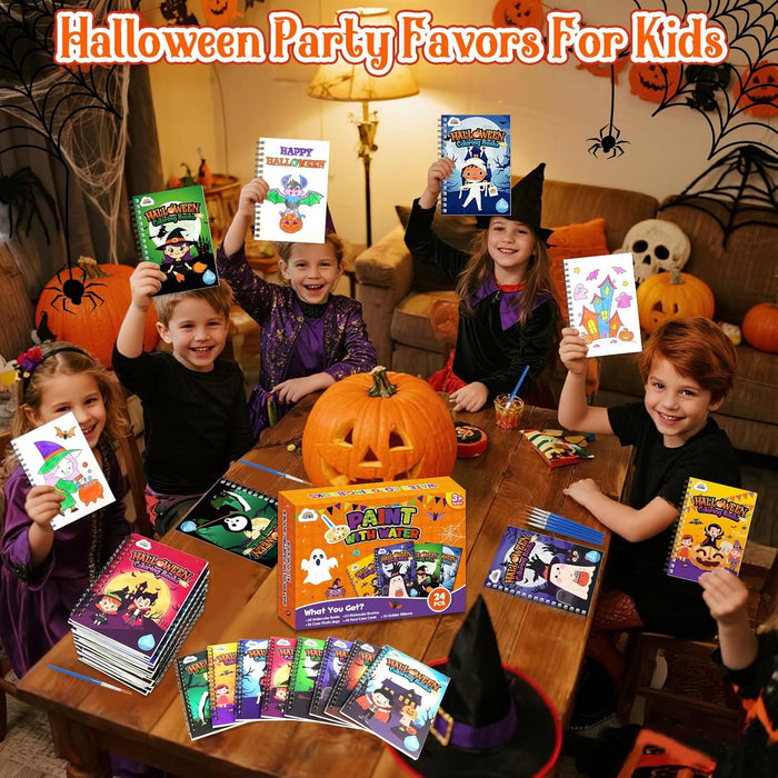 ZMLM 24  Bulk Mini Coloring Books for Kids Ages 4- 8 (Halloween)