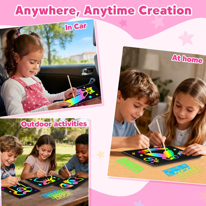 ZMLMKIDS  2 Pack  Scratch books for drawing dress up
