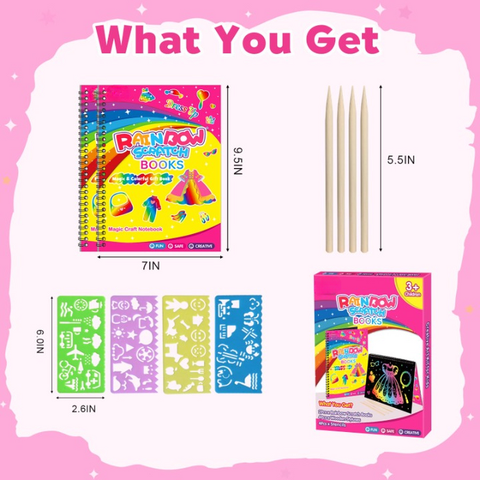 ZMLMKIDS  2 Pack  Scratch books for drawing dress up